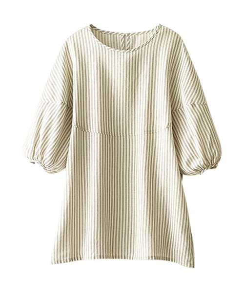 BELLUNA PLUS(ベルーナ)の「柔らか綿麻ボリューム袖ブラウス(シャツ/ブラウス・レディース・ブルー系/コーラル/ホワイト系/ミント・LARGE/MEDIUM/X-LARGE)」の22枚目の写真
