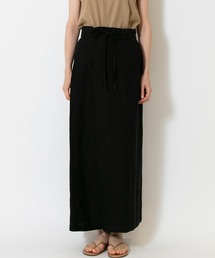 リネンレーヨンラップスカート