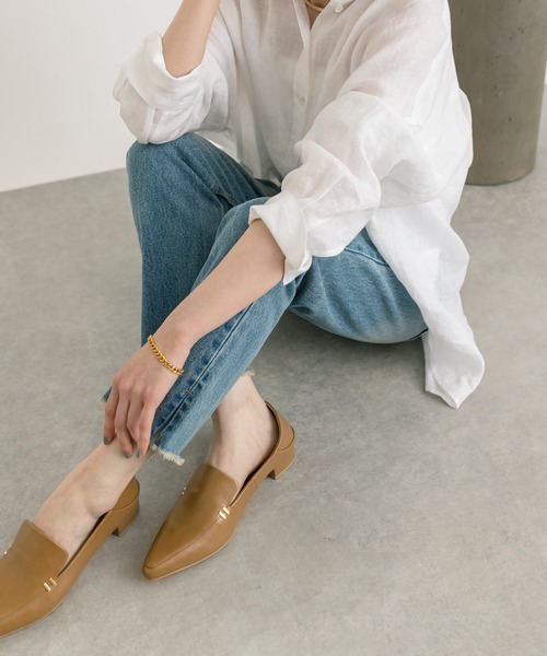 RIVE DROITE(リヴドロワ)の「2WAYサイドメタルシューズ(ローファー・レディース・ブラック/ベージュ・S/M/L)」の7枚目の写真