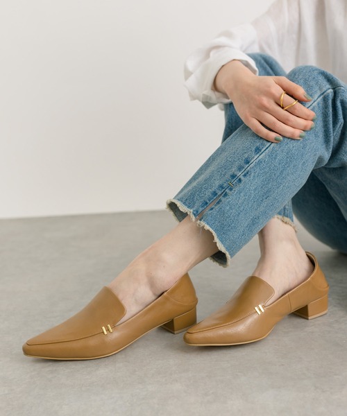 RIVE DROITE(リヴドロワ)の「2WAYサイドメタルシューズ(ローファー・レディース・ブラック/ベージュ・S/M/L)」の6枚目の写真