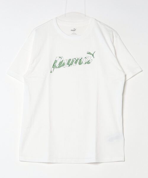 PUMA(プーマ)の「【別注】プーマ PUMA ESS+ MX グラフィック リラックス SS Tシャツ_ 限定コラボ(Tシャツ/カットソー・レディース・サックスブルー/ライラック/ブラック/ホワイト・S/M/L/XL)」の1枚目の写真