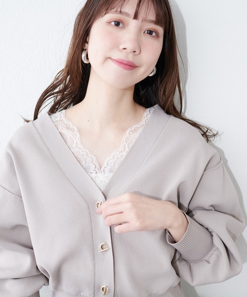 natural couture（ナチュラルクチュール）の「前後2WAY総レースインナー（タンクトップ・レディース・ピンクベージュ/グレイッシュベージュ/ブラック/オフホワイト・FREE）」の8枚目の写真