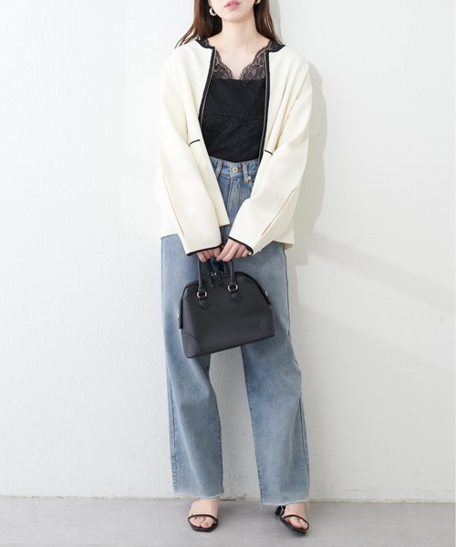 natural couture（ナチュラルクチュール）の「前後2WAY総レースインナー（タンクトップ・レディース・ピンクベージュ/グレイッシュベージュ/ブラック/オフホワイト・FREE）」の17枚目の写真