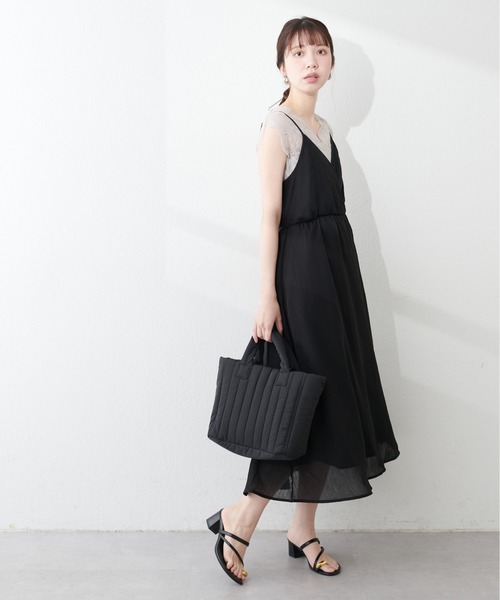 natural couture（ナチュラルクチュール）の「前後2WAY総レースインナー（タンクトップ・レディース・ピンクベージュ/グレイッシュベージュ/ブラック/オフホワイト・FREE）」の22枚目の写真