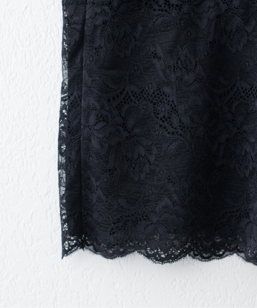 natural couture（ナチュラルクチュール）の「前後2WAY総レースインナー（タンクトップ・レディース・ピンクベージュ/グレイッシュベージュ/ブラック/オフホワイト・FREE）」の18枚目の写真