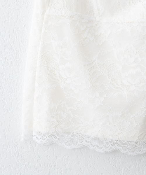 natural couture（ナチュラルクチュール）の「前後2WAY総レースインナー（タンクトップ・レディース・ピンクベージュ/グレイッシュベージュ/ブラック/オフホワイト・FREE）」の11枚目の写真