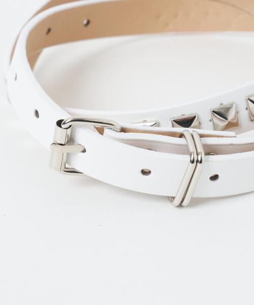 WEGO（ウィゴー）の「WEGO/スクエアスタッズ細ベルト（ベルト・レディース・ブラック/ホワイト・FREE）」の7枚目の写真