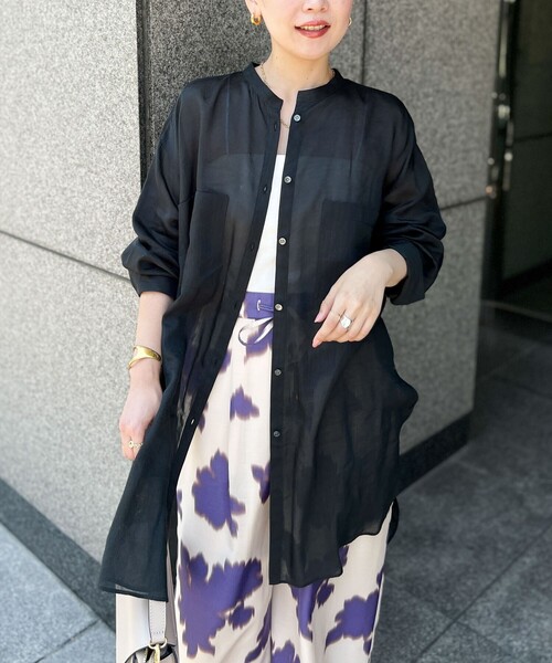 NOLLEY'S（ノーリーズ）の「シアーロングシャツ（シャツ/ブラウス