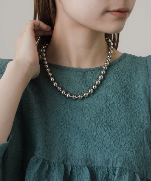SMELLY（スメリー）の「メタルボールチェーンネックレス（ネックレス・レディース・シルバー・-）」の3枚目の写真