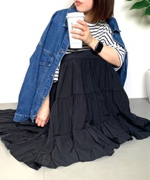 マキシティアードロングスカート