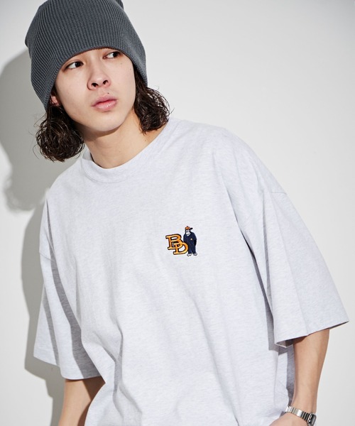BEN DAVIS(ベンデイビス)の「∴WEGO/別注ベンデイビスワンポイントT(Tシャツ/カットソー・メンズ・ホワイト/ブラック/オートミール/ブルー・LARGE/MEDIUM/SMALL)」の1枚目の写真