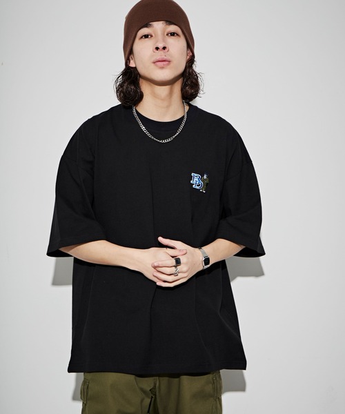 BEN DAVIS(ベンデイビス)の「∴WEGO/別注ベンデイビスワンポイントT(Tシャツ/カットソー・メンズ・ホワイト/ブラック/オートミール/ブルー・LARGE/MEDIUM/SMALL)」の9枚目の写真