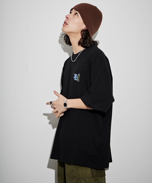 BEN DAVIS(ベンデイビス)の「∴WEGO/別注ベンデイビスワンポイントT(Tシャツ/カットソー・メンズ・ホワイト/ブラック/オートミール/ブルー・LARGE/MEDIUM/SMALL)」の10枚目の写真