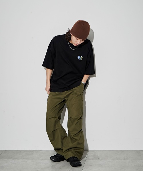BEN DAVIS(ベンデイビス)の「∴WEGO/別注ベンデイビスワンポイントT(Tシャツ/カットソー・メンズ・ホワイト/ブラック/オートミール/ブルー・LARGE/MEDIUM/SMALL)」の12枚目の写真