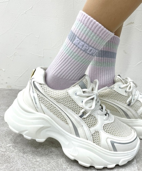 repipi armario（レピピ アルマリオ）の「ハイショクラメラインソックス（ソックス/靴下・キッズ・ピンク系その他/ブルー系その他/グリーン系その他/ブルー系その他2/イエロー系その他/グリーン系その他2/ピンク系その他2/パープル/ブルー・FREE）」の6枚目の写真