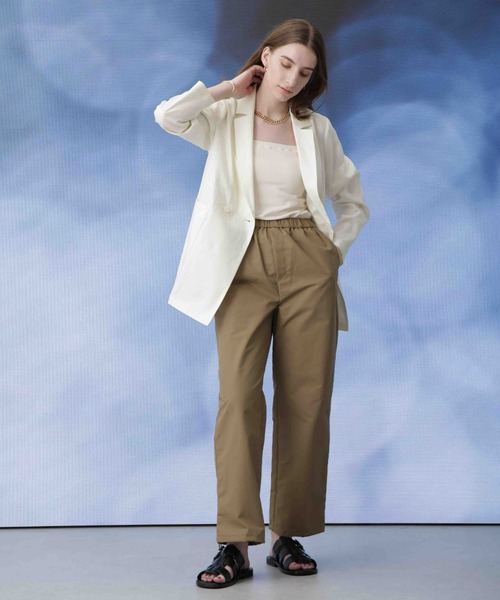 Apo(s)ture（アポスチャー）の「ARIA-006/撥水ナイロンドロストストレートパンツ（その他パンツ・レディース・ベージュ/グレー/ブラック/アイボリー・XS/S/M/L/XL）」の19枚目の写真