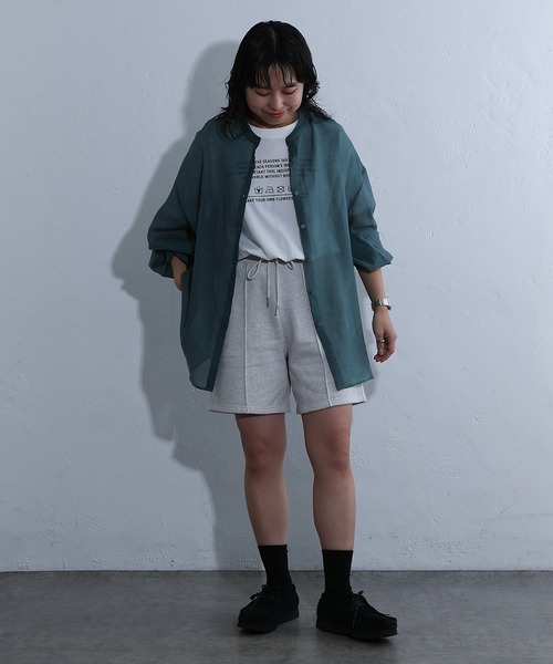 COLONY 2139（コロニートゥーワンスリーナイン）の「WEB・一部店舗限定 / センターシームスウェットショーツ（スウェットパンツ・レディース・グレー/アイボリー・FREE）」の4枚目の写真