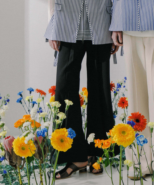 SENSE OF PLACE by URBAN RESEARCH（センスオブプレイスバイアーバンリサーチ）の「hxcyyd × SOP　セーラーフレアパンツ(UNISEX)（その他パンツ・メンズ・ブラック/ベージュ・MEDIUM/LARGE）」の3枚目の写真