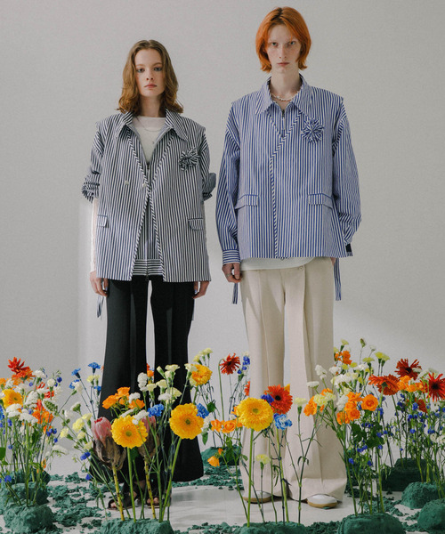 SENSE OF PLACE by URBAN RESEARCH（センスオブプレイスバイアーバンリサーチ）の「hxcyyd × SOP　セーラーフレアパンツ(UNISEX)（その他パンツ・メンズ・ブラック/ベージュ・MEDIUM/LARGE）」の6枚目の写真