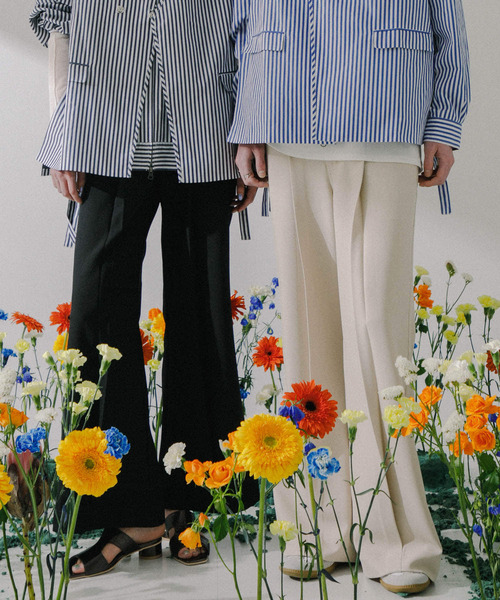 SENSE OF PLACE by URBAN RESEARCH（センスオブプレイスバイアーバンリサーチ）の「hxcyyd × SOP　セーラーフレアパンツ(UNISEX)（その他パンツ・メンズ・ブラック/ベージュ・MEDIUM/LARGE）」の7枚目の写真