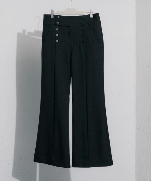 SENSE OF PLACE by URBAN RESEARCH（センスオブプレイスバイアーバンリサーチ）の「hxcyyd × SOP　セーラーフレアパンツ(UNISEX)（その他パンツ・メンズ・ブラック/ベージュ・MEDIUM/LARGE）」の8枚目の写真