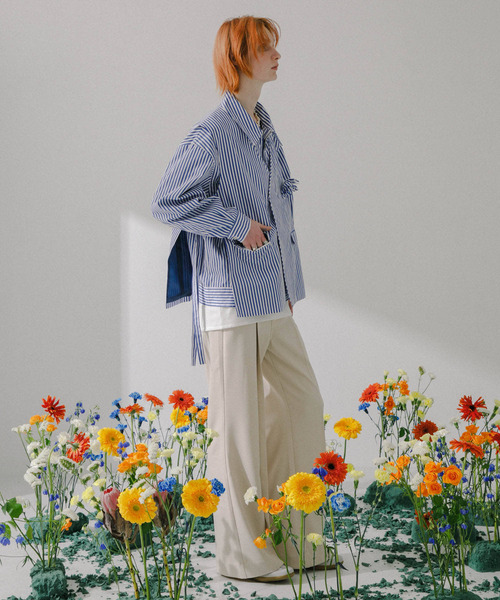 SENSE OF PLACE by URBAN RESEARCH（センスオブプレイスバイアーバンリサーチ）の「hxcyyd × SOP　セーラーフレアパンツ(UNISEX)（その他パンツ・メンズ・ブラック/ベージュ・MEDIUM/LARGE）」の12枚目の写真