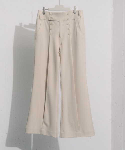 SENSE OF PLACE by URBAN RESEARCH（センスオブプレイスバイアーバンリサーチ）の「hxcyyd × SOP　セーラーフレアパンツ(UNISEX)（その他パンツ・メンズ・ブラック/ベージュ・MEDIUM/LARGE）」の14枚目の写真