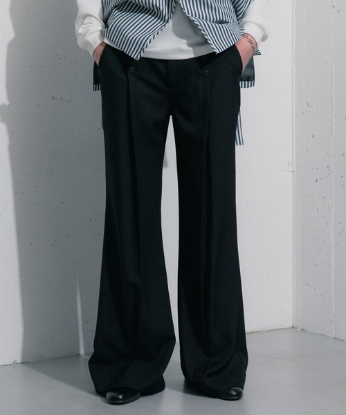 SENSE OF PLACE by URBAN RESEARCH（センスオブプレイスバイアーバンリサーチ）の「hxcyyd × SOP　セーラーフレアパンツ(UNISEX)（その他パンツ・メンズ・ブラック/ベージュ・MEDIUM/LARGE）」の16枚目の写真