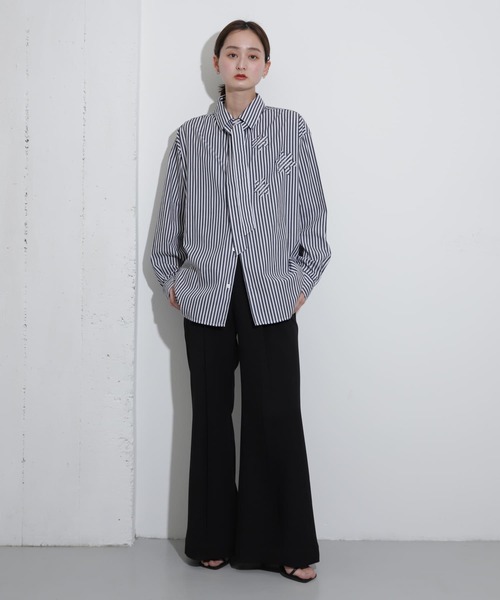 SENSE OF PLACE by URBAN RESEARCH（センスオブプレイスバイアーバンリサーチ）の「hxcyyd × SOP　セーラーフレアパンツ(UNISEX)（その他パンツ・メンズ・ブラック/ベージュ・MEDIUM/LARGE）」の21枚目の写真