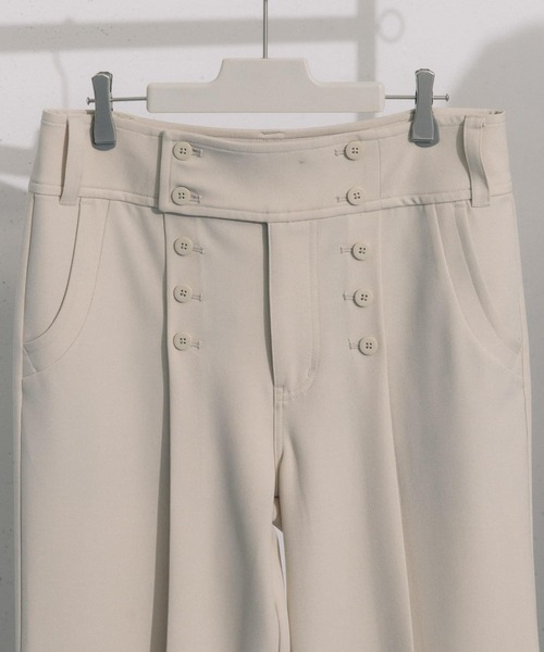 SENSE OF PLACE by URBAN RESEARCH(センスオブプレイスバイアーバンリサーチ)の「hxcyyd × SOP セーラーフレアパンツ(UNISEX)(その他パンツ・メンズ・ブラック/ベージュ・MEDIUM/LARGE)」の22枚目の写真