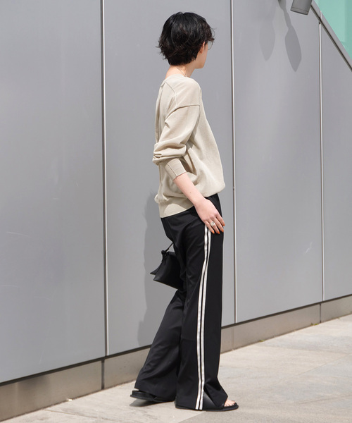 AP STUDIO（エーピーストゥディオ）の「シアーニットプルオーバー（ニット/セーター・レディース・ブラック/ベージュ・FREE）」の6枚目の写真