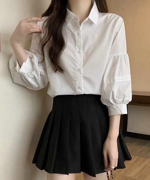 gossip!ロサンゼルス(ゴシップロサンゼルス)の「YUGA パフスリーブ ブラウス(シャツ/ブラウス・レディース・ホワイト/ブラック・M/L)」の7枚目の写真
