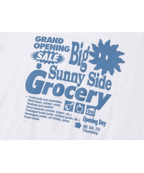 MAINBOOTH(メインブース)の「A'GEM/9 × .kom『MAIN BOOTH/メインブース』 Sunny Side T-shirt/サニーサイド Tシャツ(Tシャツ/カットソー・レディース・ネイビー/ホワイト・2/3)」の3枚目の写真