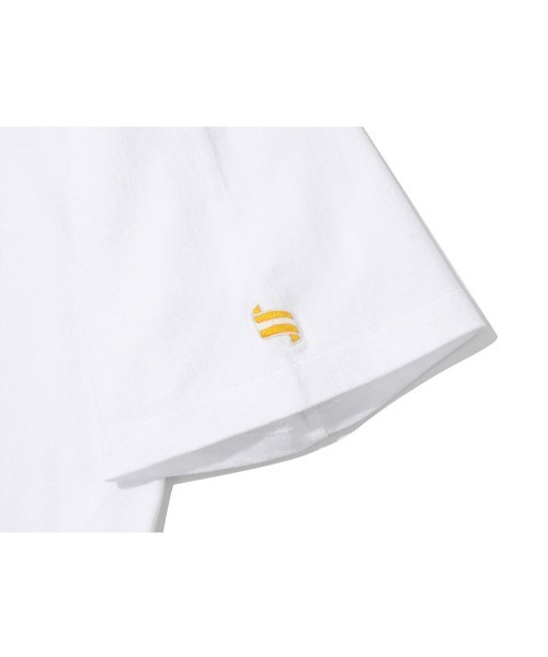 MAINBOOTH(メインブース)の「A'GEM/9 × .kom『MAIN BOOTH/メインブース』 Sunny Side T-shirt/サニーサイド Tシャツ(Tシャツ/カットソー・レディース・ネイビー/ホワイト・2/3)」の4枚目の写真