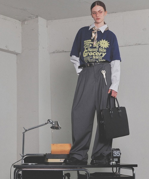 MAINBOOTH(メインブース)の「A'GEM/9 × .kom『MAIN BOOTH/メインブース』 Sunny Side T-shirt/サニーサイド Tシャツ(Tシャツ/カットソー・レディース・ネイビー/ホワイト・2/3)」の20枚目の写真