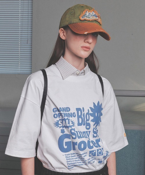 tシャツ A'GEM/9 × .kom「MAIN BOOTH/メインブース」 Sunny Side T-shirt/サニーサイド Tシャツ レディース A'GEM/9 × .kom『MAIN BOOTH/メインブース』 Sunny Side T-shirt