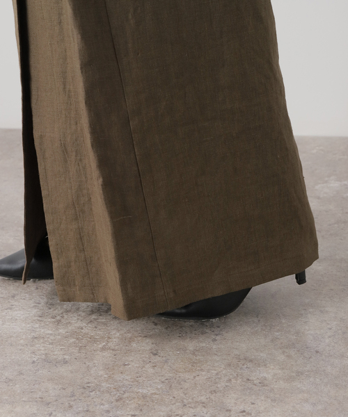 SAYAKADAVIS（サヤカディヴィス）の「SAYAKADAVIS Line Canvas Layered Wrap Skirt SSK3-LIC（スカート・レディース・ブラウン・SMALL）」の6枚目の写真