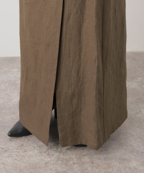 SAYAKADAVIS（サヤカディヴィス）の「SAYAKADAVIS Line Canvas Layered Wrap Skirt SSK3-LIC（スカート・レディース・ブラウン・SMALL）」の7枚目の写真