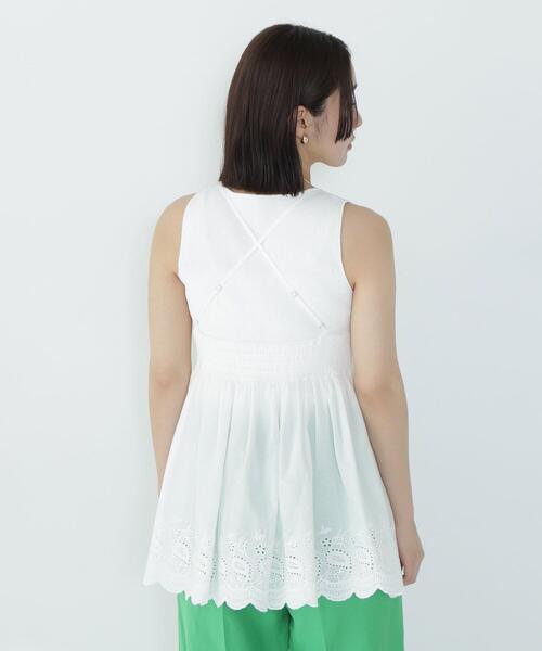 NATURAL BEAUTY BASIC(ナチュラルビューティーベーシック)の「◇カットワークキャミチュニック(キャミソール・レディース・ブラック/ブルー/ホワイト・FREE)」の20枚目の写真