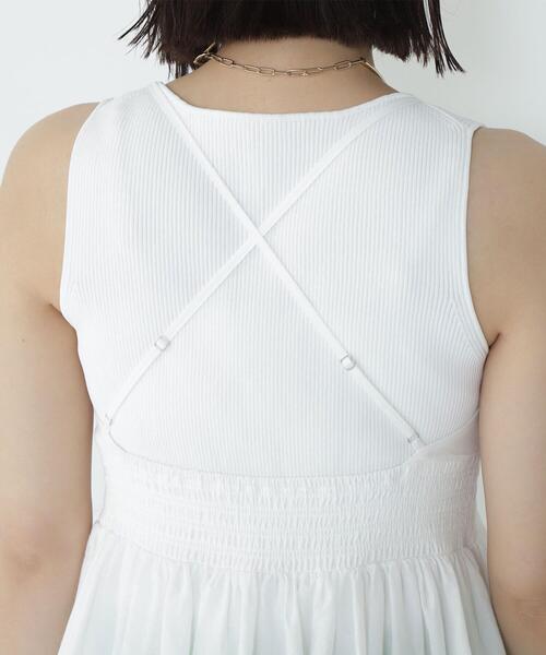NATURAL BEAUTY BASIC(ナチュラルビューティーベーシック)の「◇カットワークキャミチュニック(キャミソール・レディース・ブラック/ブルー/ホワイト・FREE)」の19枚目の写真