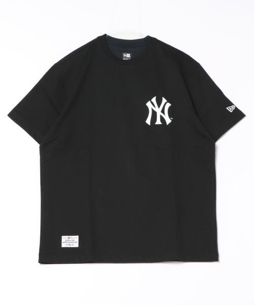 【韓国】ニューエラ■ユニセックス*MLB FELT POCKET T-SHIRTS セール】ニューエラ 韓国企画 半袖Tシャツ MLBホームチアリング