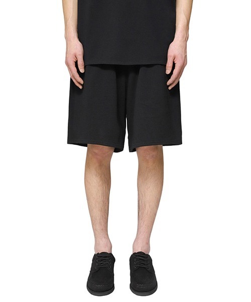 marka（マーカ）の「marka / マーカ：EASY SHORTS - 20//1 RECYCLE SUVIN ORGANIAC COTTON KNIT -：M24A-18PT01B[COR]（その他パンツ・メンズ・ブラック・1(S)/2(M)）」の5枚目の写真