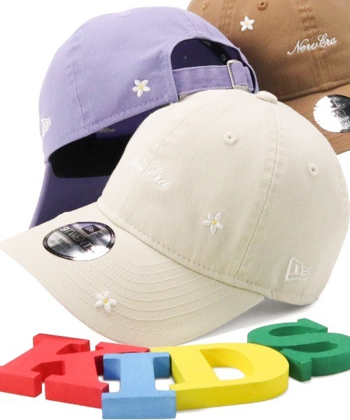 NEW ERA（ニューエラ）の「ニューラ キッズキャップ フラワー ONSPOTZ別注（キャップ・キッズ・アイボリー/ベージュ/ラベンダー・52-56cm）」の8枚目の写真