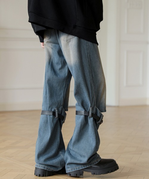 FVLMEN（フルメン）の「【FVLMEN】vintage wash belt design wide denim/ビンテージウォッシュ ベルト デザイン ワイド デニム（デニムパンツ・メンズ・ブルー/ブラック・LARGE/MEDIUM/X-LARGE）」の19枚目の写真