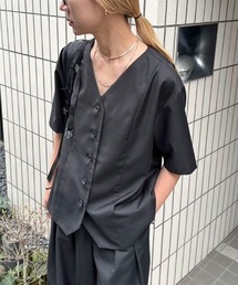 feepur | ノーカラーハーフジャケット(ノーカラージャケット)