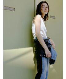 Ungrid | フェイクレザードッキングデニム(デニムパンツ)