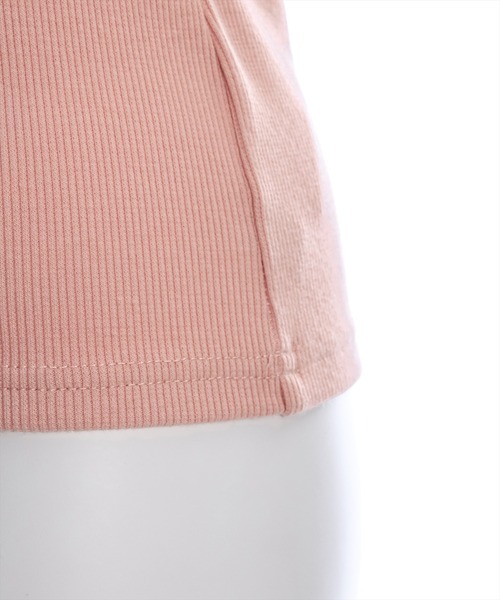 clear（クリア）の「5分袖クロスリブカットソートップス［着回し抜群 オフィスカジュアル］≪再入荷≫（Tシャツ/カットソー・レディース・サーモンピンク/オフホワイト/ブラック・F）」の4枚目の写真