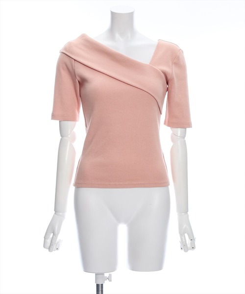 clear（クリア）の「5分袖クロスリブカットソートップス［着回し抜群 オフィスカジュアル］≪再入荷≫（Tシャツ/カットソー・レディース・サーモンピンク/オフホワイト/ブラック・F）」の20枚目の写真