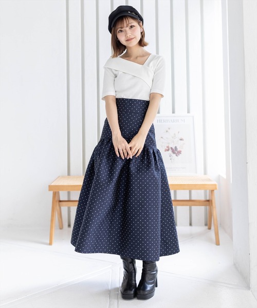 clear（クリア）の「5分袖クロスリブカットソートップス［着回し抜群 オフィスカジュアル］≪再入荷≫（Tシャツ/カットソー・レディース・サーモンピンク/オフホワイト/ブラック・F）」の15枚目の写真