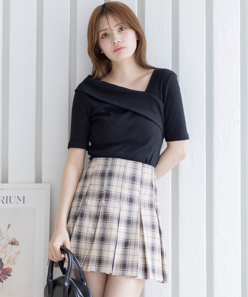 clear（クリア）の「5分袖クロスリブカットソートップス［着回し抜群 オフィスカジュアル］≪再入荷≫（Tシャツ/カットソー・レディース・サーモンピンク/オフホワイト/ブラック・F）」の22枚目の写真